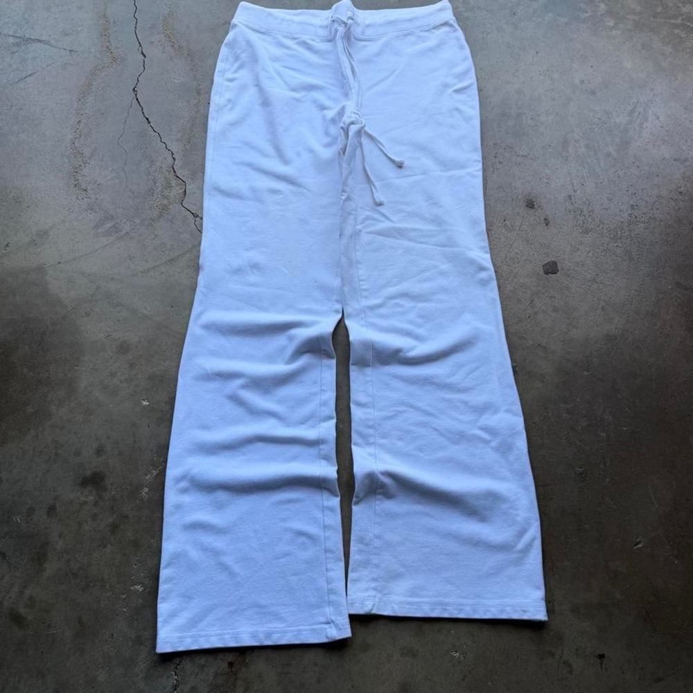 Y2K White Baggy Wide Leg Sweatpants